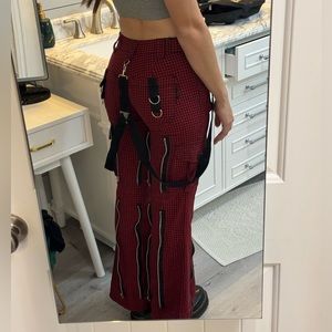 Tripp NYC VINTAGE Red/Black Checkered Gingham Pants RARE
